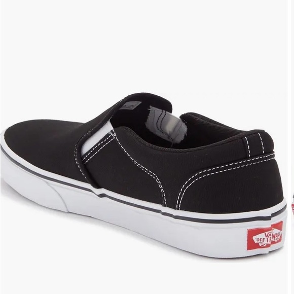 Vans Men's Black Slip-On Shoes Asher - Picture 2 of 4